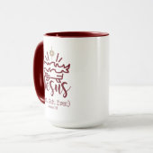 KERSTKADO MET JESUS BESTE CADEAU OOIT Rode Schrift Mok (Voorkant links)