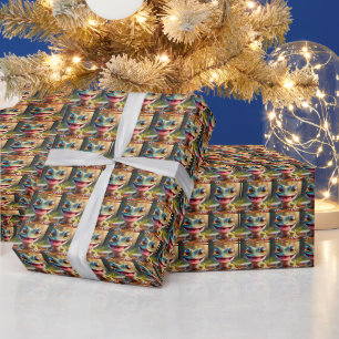 KERSTKADOZIEDPAPER MET KIKKER CADEAUPAPIER