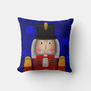 kerstkakkerkraker Face, Rode-Square Pillow Kussen