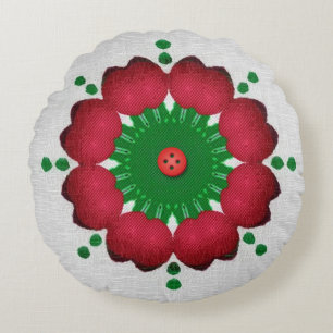Kerstkaleidoscoop Pillow Rond Kussen