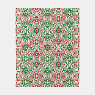 Kerstkaleidoscooppatroon Fleece Deken