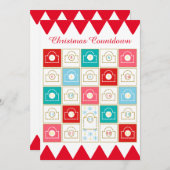 Kerstkalender personaliseren feestdagenkaart (Voorkant / Achterkant)