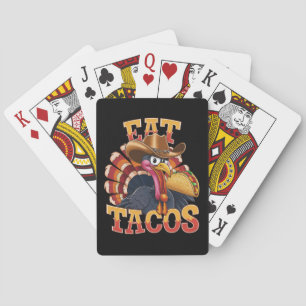 Kerstkalkoen Eet Tacos Grappige Mexicaan Pokerkaarten