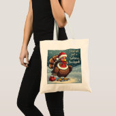 kerstkalkoen tote bag (Voorkant (product))