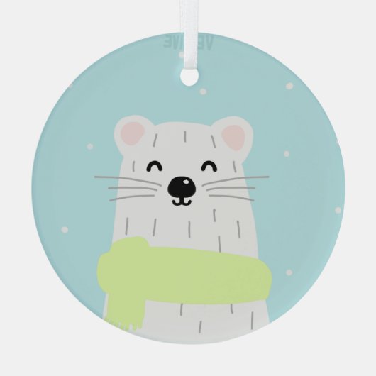 kerstkalm glas ornament (Achterkant)