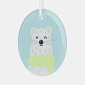 kerstkalm glas ornament (Voorkant links)