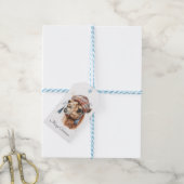 Kerstkameel, aanpasbaar cadeaulabel (Met Touw)