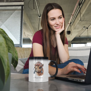 Kerstkameel, aanpasbaar magische mok