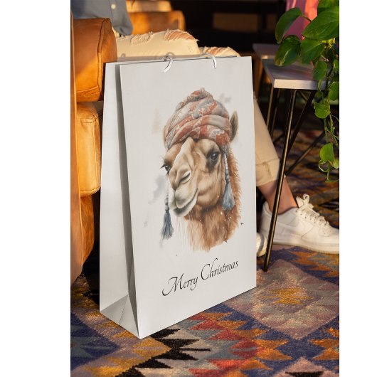 Kerstkameel, aanpasbaar medium cadeauzakje