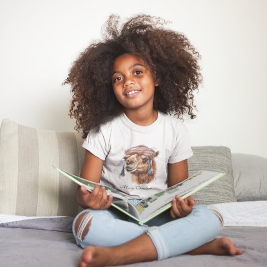 Kerstkameel, aanpasbaar t-shirt