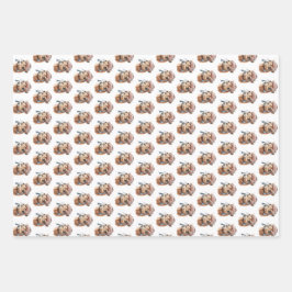 Kerstkameel Inpakpapier Vel