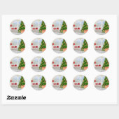 Kerstkamer Ronde Sticker (Vel)