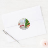 Kerstkamer Ronde Sticker (Envelop)