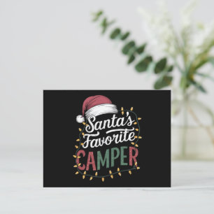 Kerstkamp Santa's Favoriete Kampeerder Cadeau Feestdagenkaart