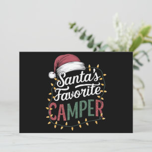 Kerstkamp Santa's Favoriete Kampeerder Cadeau Feestdagenkaart