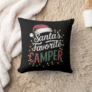 Kerstkamp Santa's Favoriete Kampeerder Cadeau Kussen