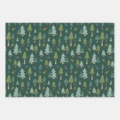 Kerstkamperen in rustieke stijl inpakpapier vel (Voorkant 2)