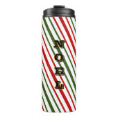 Kerstkandijpijp Diagonale Stripes Noel Pillar Thermosbeker (Voorkant)