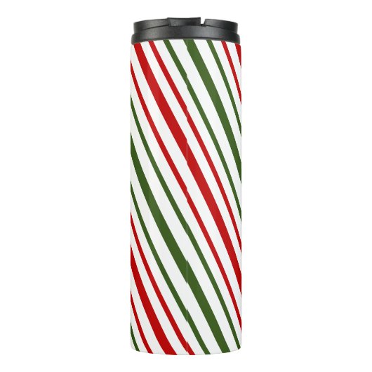 Kerstkandijpijp Diagonale Stripes Noel Pillar Thermosbeker (Achterkant)