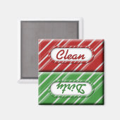 Kerstkandriet Schone vuile wasmachine Magnet Magneet (Voorkant / Achterkant)