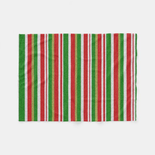 kerstkandriet Stripe Fleece Blanket (Voorkant (Horizontaal))