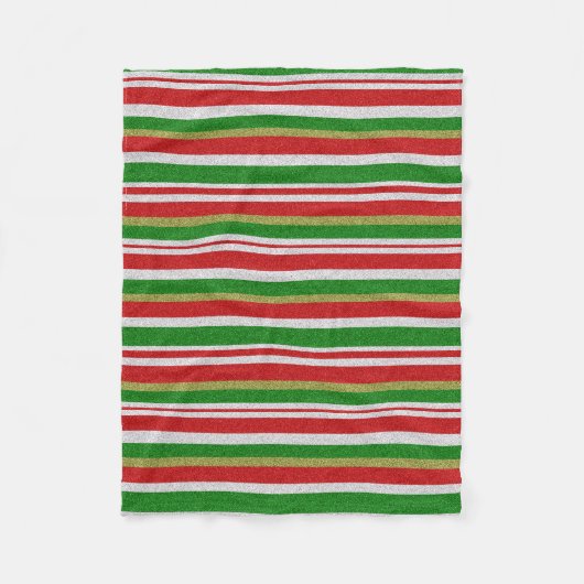 kerstkandriet Stripe Fleece Blanket (Voorkant)