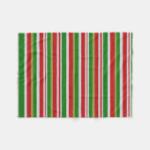 kerstkandriet Stripe Fleece Blanket Deken (Voorkant (Horizontaal))