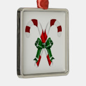 kerstkandystick met boog metalen ornament (Rechts)