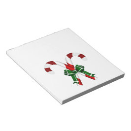 kerstkandystick met boog notitieblok