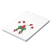 kerstkandystick met boog notitieblok (Gedraaid)