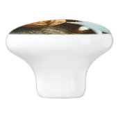 Kerstkaneelsticks en kerstaren keramische knop (Zijkant)