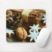 Kerstkaneelsticks en kerstaren muismat (Met muis)