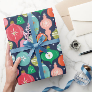 Kerstkanonenblauw Cadeaupapier