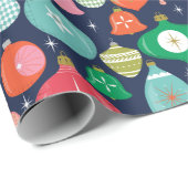 Kerstkanonenblauw Cadeaupapier (Rol Hoek)