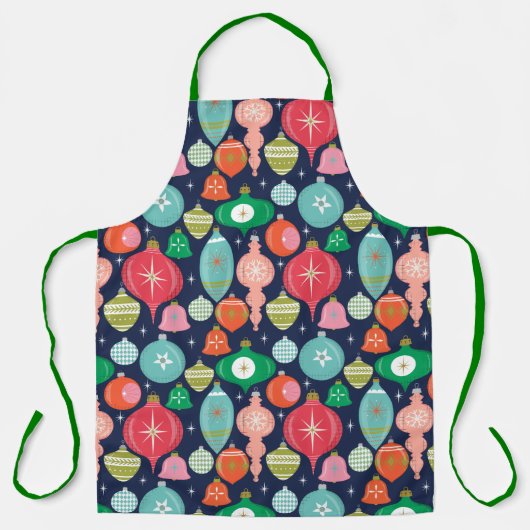 Kerstkanonenblauw Schort (Voorkant)