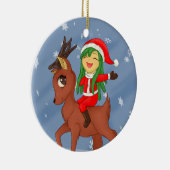 kerstkar keramisch ornament (Rechts)