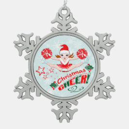 kerstkar tin sneeuwvlok ornament