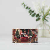 kerstkar visitekaartje (Staand voorkant)