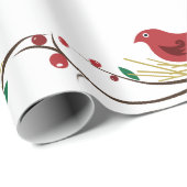 kerstkardinaal cadeaupapier (Rol Hoek)