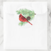 Kerstkardinaal/feestdag Sticker (Tas)