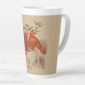 kerstkardinaal latte mok (Rechterhoek)