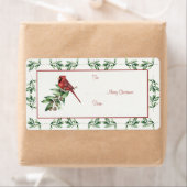 kerstkardinaal met Greenery Etiket (Insitu)