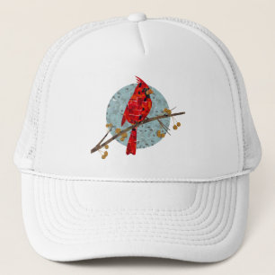 kerstkardinale vogelcollage trucker pet