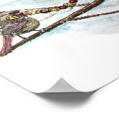 kerstkardinalen afdrukken poster (Hoek)