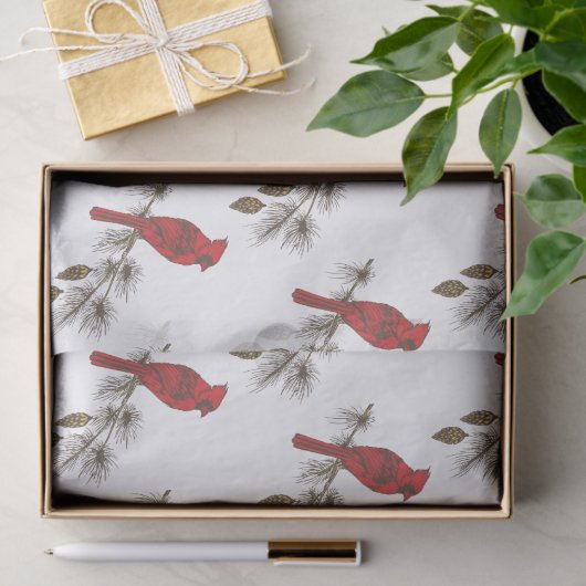 kerstkardinalen tissuepapier (Geschenk)