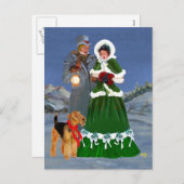 kerstkarolen feestdagenkaart (Voorkant / Achterkant)