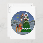 kerstkarolen feestdagenkaart (Voorkant / Achterkant)