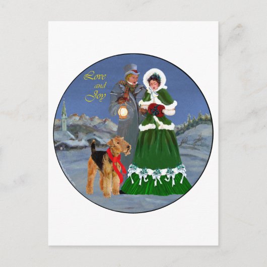 kerstkarolen feestdagenkaart (Voorkant)