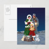 kerstkarolen feestdagenkaart (Voorkant / Achterkant)