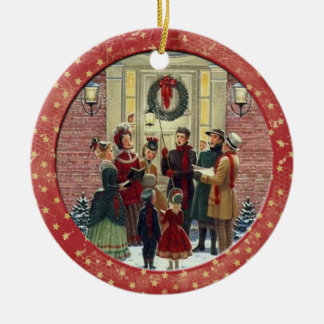 kerstkarolen keramisch ornament